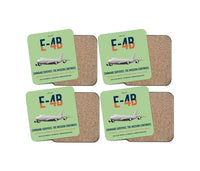 Thumbnail for E-4B Nightwatch design on light green 4 pieces set coaster