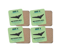 Thumbnail for AgEagle eBee X design on light green 4 pieces set coaster