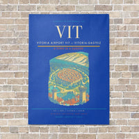 Thumbnail for Vitoria Airport VIT — Vitoria-Gasteiz vertical canvas print - no frame - blue background