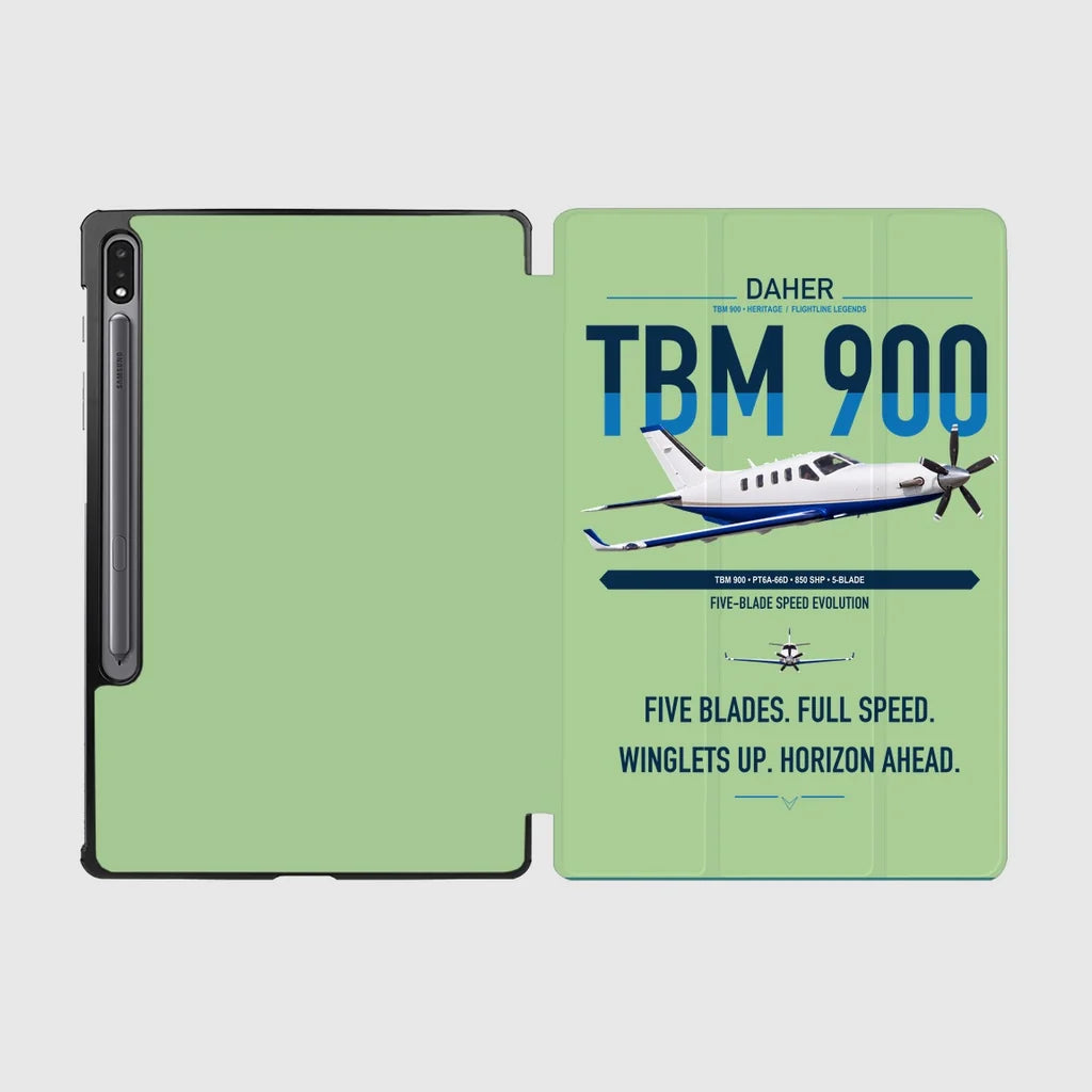 Daher TBM 900 design on light green samsung tablet tablet case