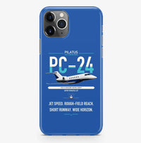 Thumbnail for Pilatus PC-24 design on blue magsafe iphone case, for iPhone Pro Max