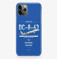 Thumbnail for Douglas DC-8-63 design on blue magsafe iphone case, for iPhone Pro Max