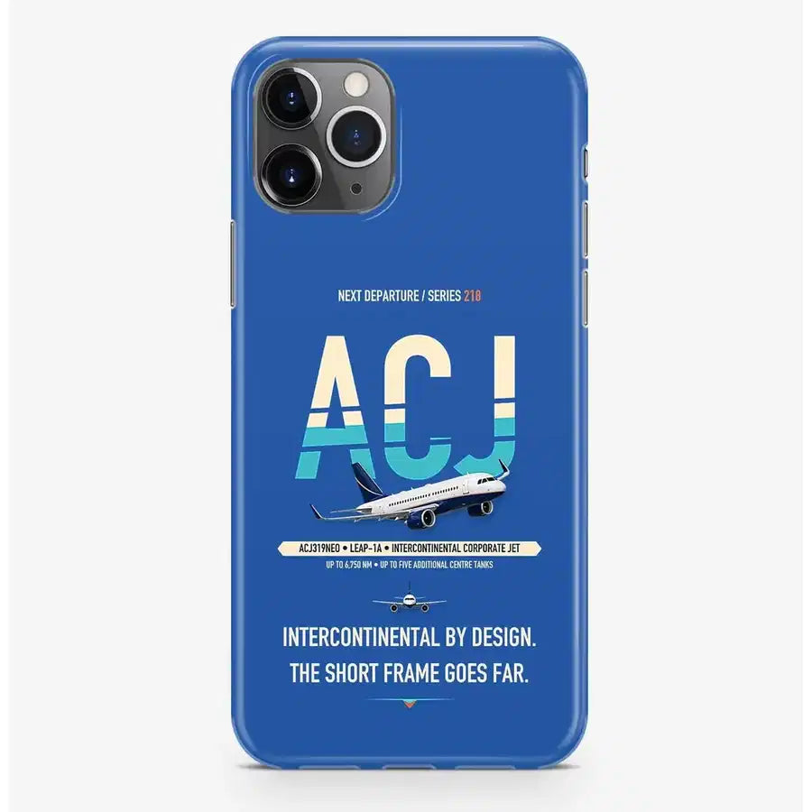 Airbus ACJ319neo Case ProMax design on blue iphone case promax