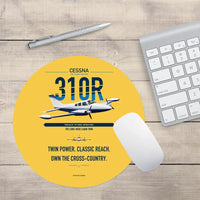 Thumbnail for Cessna 310R design on yellow round mouse pad