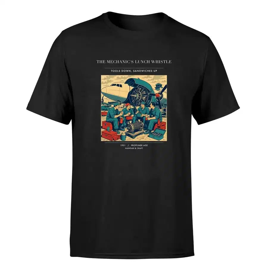 VINTAGE G4452 - The Mechanic's Lunch Whistle - Premium T-Shirt design on black premium t shirt