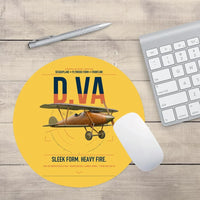 Thumbnail for Albatros D.Va design on yellow round mouse pad
