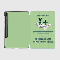 Thumbnail for Cessna Citation X+ design on light green samsung tablet tablet case