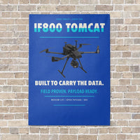 Thumbnail for Inspired Flight IF800 Tomcat vertical canvas print - no frame - blue background