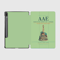 Thumbnail for Rabah Bitat Airport (AAE) design on light green samsung tablet tablet case