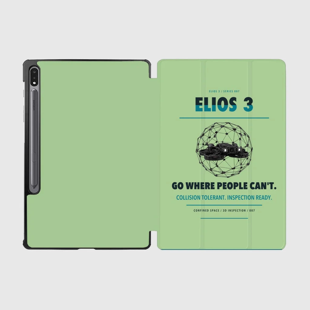 Flyability Elios 3 design on light green samsung tablet tablet case