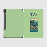 Thumbnail for Trabzon Airport (TZX) design on light green samsung tablet tablet case