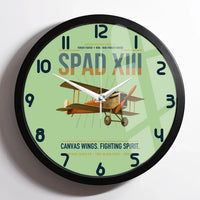 Thumbnail for SPAD XIII design on light green framed wall clock