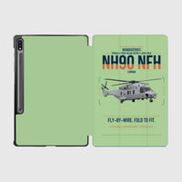 Thumbnail for NHIndustries NH90 NFH Caïman design on light green samsung tablet tablet case
