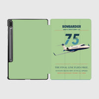 Thumbnail for Bombardier Learjet 75 Liberty design on light green samsung tablet tablet case