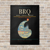 Thumbnail for Brno - Turany Airport BRQ - Canvas No Frame - Black