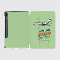 Thumbnail for Quiet Cabin Bold Ambition design on light green samsung tablet tablet case