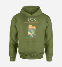 Thumbnail for Lewiston–Nez Perce County Airport (LWS) design on green army hoodie single-side print