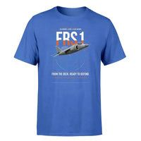 Thumbnail for British Aerospace Sea Harrier FRS.1 design on blue t-shirt, single-side print