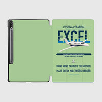 Thumbnail for Cessna Citation Excel design on light green samsung tablet tablet case