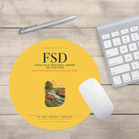 Thumbnail for Sioux Falls Regional Airport Joe Foss Field (FSD) design on yellow round mouse pad