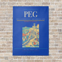 Thumbnail for Perugia San Francesco d'Assisi – Umbria International Airport PEG vertical canvas print - no frame - blue background