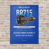 Thumbnail for BR715 vertical canvas print - no frame - blue background