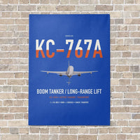 Thumbnail for Boeing KC-767A vertical canvas print - no frame - blue background