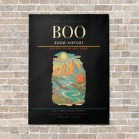 Thumbnail for Bodø Airport BOO - Canvas No Frame - Black