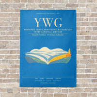 Thumbnail for Winnipeg James Armstrong Richardson International Airport YWG - Canvas Framed - Turquoise