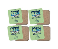 Thumbnail for Cessna T210N Centurion design on light green 4 pieces set coaster