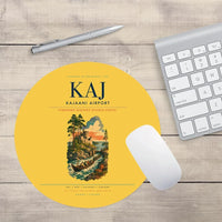 Thumbnail for Kajaani Airport (KAJ) design on yellow round mouse pad