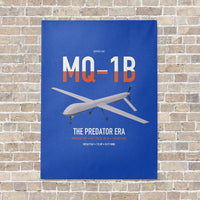 Thumbnail for MQ-1B Predator vertical canvas print - no frame - blue background