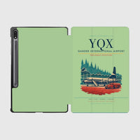 Thumbnail for Gander International Airport (YQX) design on light green samsung tablet tablet case