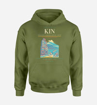 Thumbnail for Norman Manley International Airport (KIN) design on green army hoodie single-side print