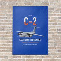 Thumbnail for Kawasaki C-2 vertical canvas print - no frame - blue background