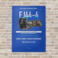 Thumbnail for FJ44-4 vertical canvas print - no frame - blue background