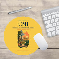 Thumbnail for University of Illinois Willard Airport (CMI) design on yellow round mouse pad