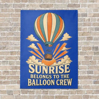 Thumbnail for Sunrise Belongs To The Balloon Crew vertical canvas print - no frame - blue background