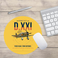 Thumbnail for Fokker D.XXI — Dutch LVA aircraft 221 design on yellow round mouse pad