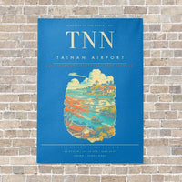 Thumbnail for Tainan Airport TNN - Canvas Framed - Turquoise