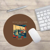 Thumbnail for VINTAGE G4310 - The Dawn Arrival Coffee - Designed Mouse Pads design on brown round