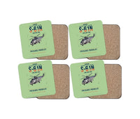 Thumbnail for Sikorsky S-61N design on light green 4 pieces set coaster