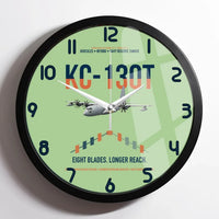 Thumbnail for KC-130T NP2000 design on light green framed wall clock