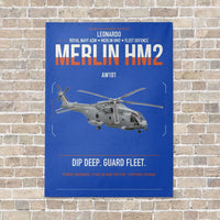 Thumbnail for Leonardo AW101 Merlin HM2 vertical canvas print - no frame - blue background