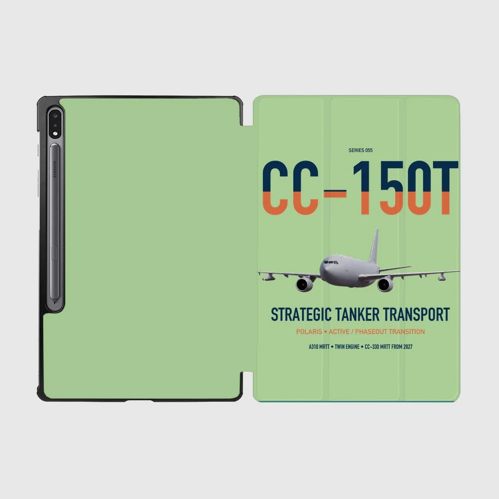 Airbus CC-150T Polaris design on light green samsung tablet tablet case