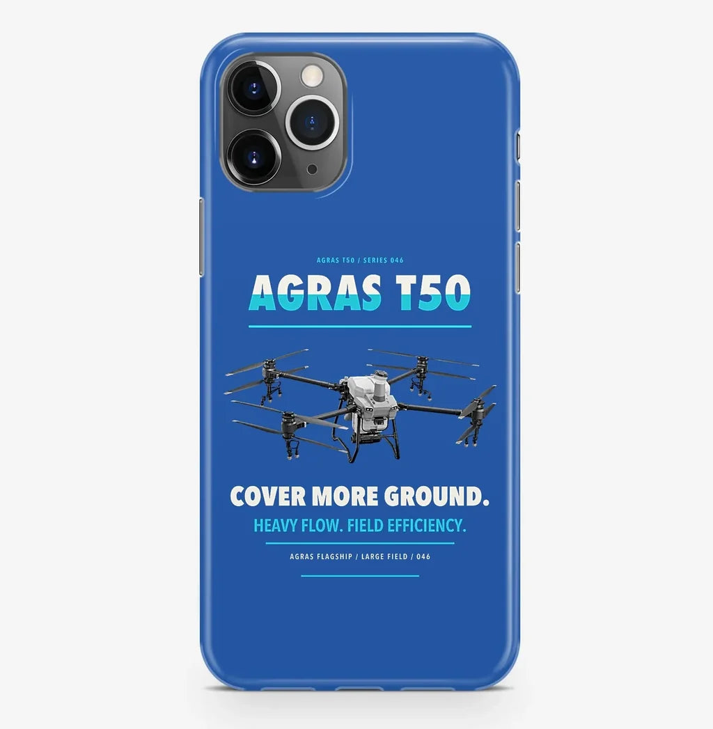 DJI Agras T50 Case ProMax design on blue iphone case promax