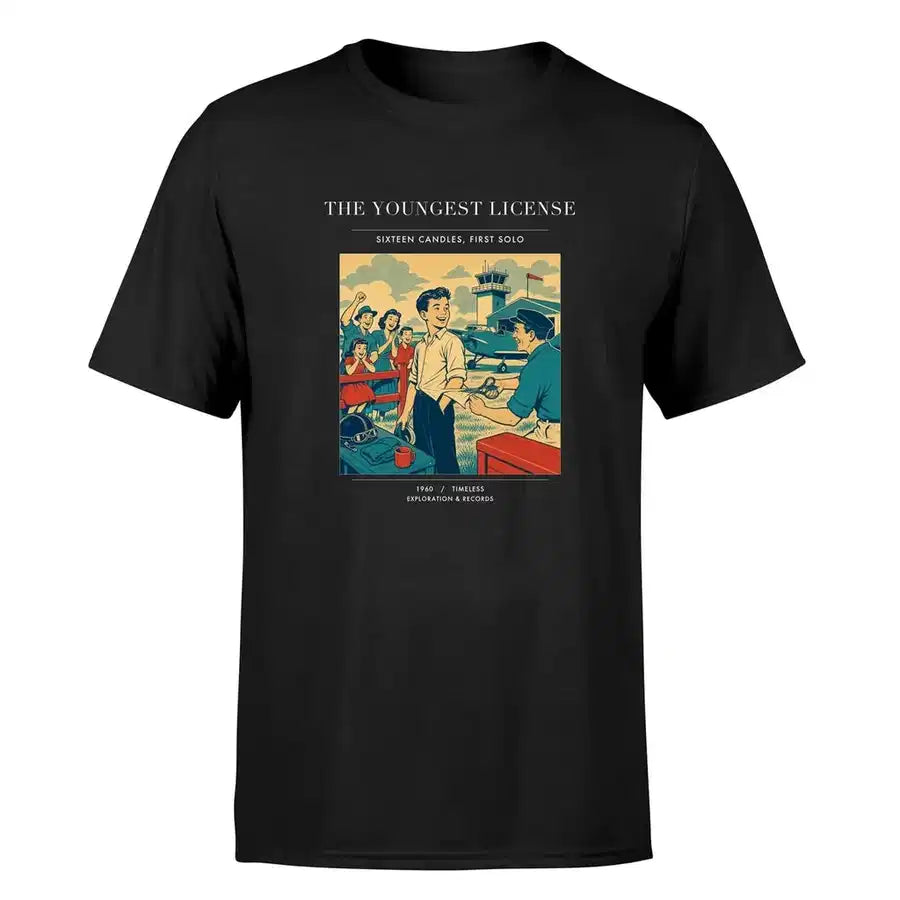 VINTAGE G4298 - The Youngest License - Premium T-Shirt design on black premium t shirt