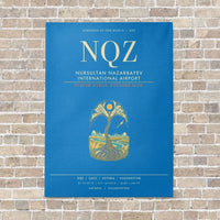 Thumbnail for Nursultan Nazarbayev International Airport Astana NQZ - Canvas Framed - Turquoise