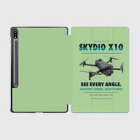 Thumbnail for Skydio X10 design on light green samsung tablet tablet case
