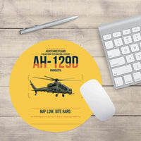 Thumbnail for AgustaWestland AH-129D Mangusta design on yellow round mouse pad